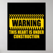 Poster Construction Warning Valentines Day Heart Under Co (Devant)