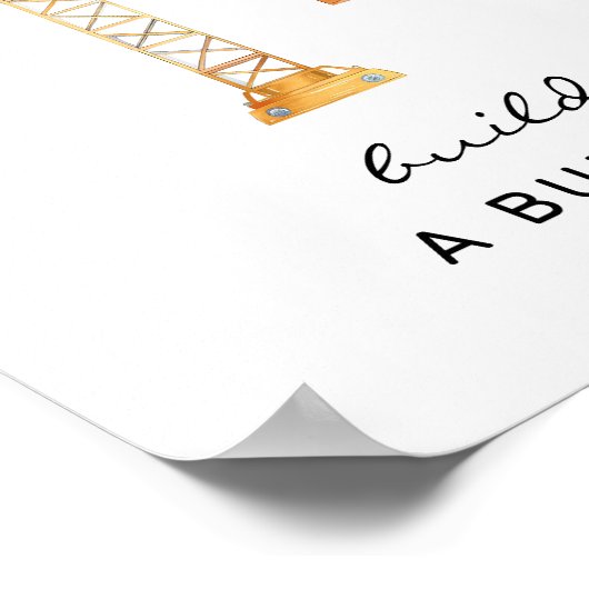 Poster Construire un Burger Construction panneau d'annive (Coin)