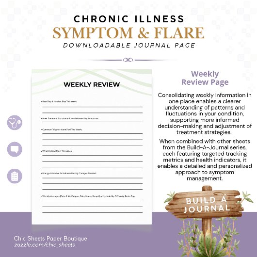 Poster Construire un journal des symptômes et des poussée