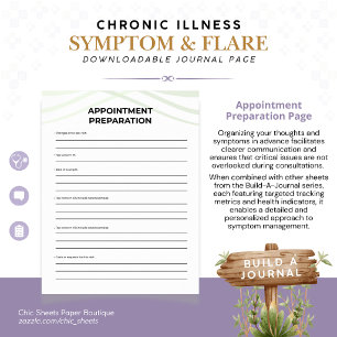 Poster Construire un journal des symptômes et des poussée