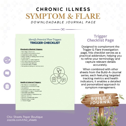 Poster Construire un journal des symptômes et des poussée