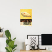 Poster CONSTRUIRE UN PUISSANT AVION Zeppelin Vintage sovi (Bureau à domicile)