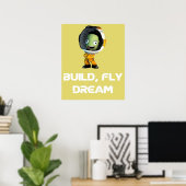 Poster construire un rêve de vol crash Kerbal programme s (Bureau à domicile)