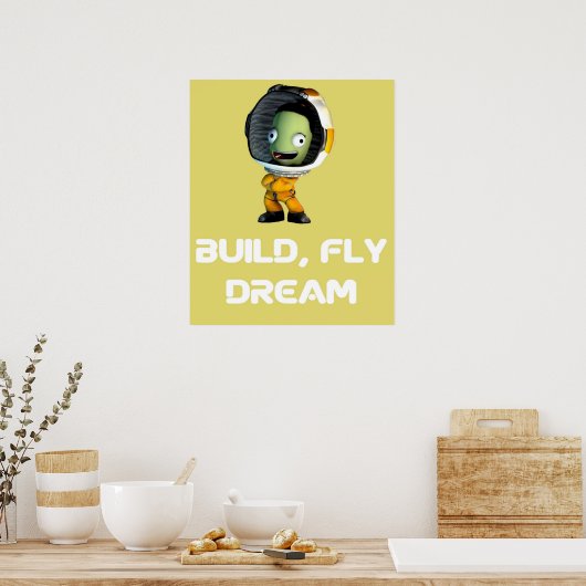 Poster construire un rêve de vol crash Kerbal programme s (Cuisine)