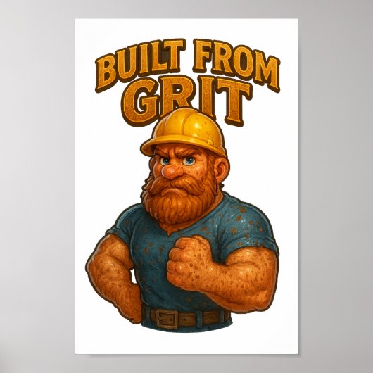 Poster Construit à partir de Grit - Imprimable 3D Wall Ar (Devant)