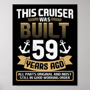 Poster Construit il y a 59 ans Vintage 59 ans 59e anniver