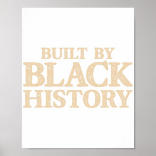 Poster Construit par l'histoire noire Fierté noire afro-a