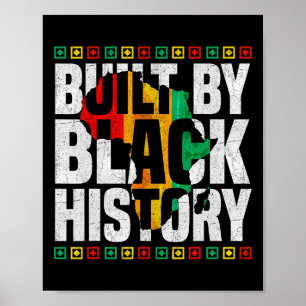 Poster Construit par l'histoire noire fierté noire histoi