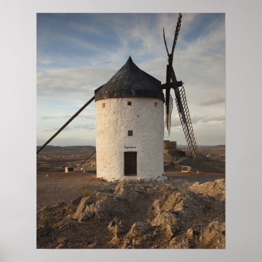 Poster Consuegra, antique La Mancha windmills (Devant)