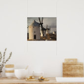 Poster Consuegra, antique La Mancha windmills (Cuisine)