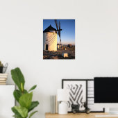 Poster Consuegra, La Mancha, Espagne, éoliennes (Bureau à domicile)