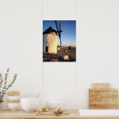 Poster Consuegra, La Mancha, Espagne, éoliennes (Cuisine)