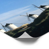 Poster Consuegra, La Mancha, Espagne, éoliennes 2 (Coin)