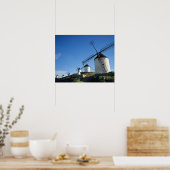Poster Consuegra, La Mancha, Espagne, éoliennes 2 (Cuisine)
