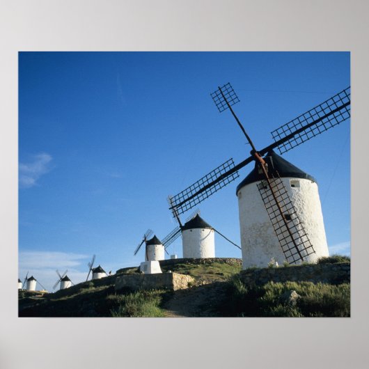 Poster Consuegra, La Mancha, Espagne, éoliennes 2 (Devant)
