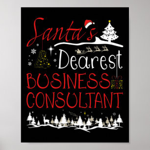 Poster Consultant d'affaires Xmas Job Cute Noël