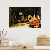 Poster Consulter le manuel Oracle (1882)~ Fine Art Canvas (Cuisine)