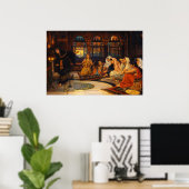 Poster Consulter l'Oracle par John William Waterhouse (Bureau à domicile)