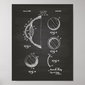 Poster Contact Lens 1950 Patent Art Chalkboard