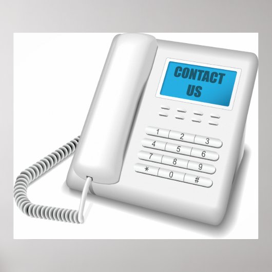 Poster Contactez-nous Téléphone (Devant)