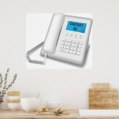 Poster Contactez-nous Téléphone (Cuisine)