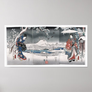 Poster Conte de Genji Toyokuni Hiroshige Fine japonais