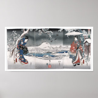 Poster Conte de Genji Toyokuni Hiroshige Fine japonais