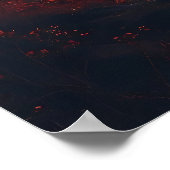 Poster Contemplation Cosmique Tourbillon de Feu (Coin)