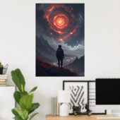 Poster Contemplation Cosmique Tourbillon de Feu (Bureau à domicile)