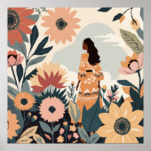 Poster Contemplation du jardin (Devant)