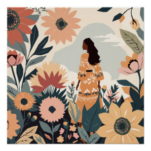 Poster Contemplation du jardin