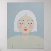 Poster Contemplation - Portrait minimaliste (Devant)