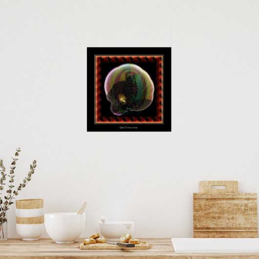 Poster Contemplation Tranquille. (Cuisine)