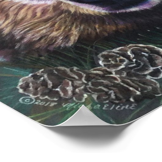 Poster Contempler l'affiche de l'ours (Coin)