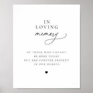 Poster Contemporain Chic Minimaliste En Mémoire Amoureuse