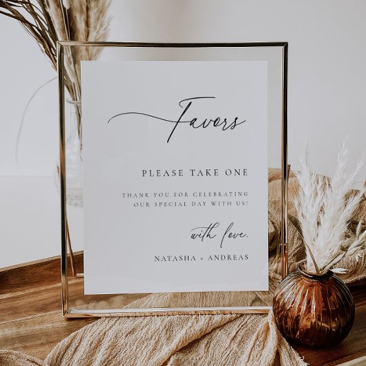 Poster Contemporain Chic Wedding Favor