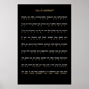 Poster Contemporain Fais-le quand même