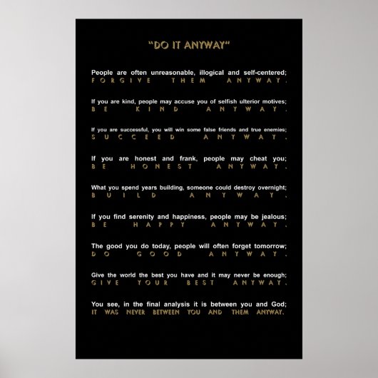 Poster Contemporain Fais-le quand même (Devant)