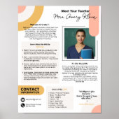 Poster Contemporain Rencontrez L'Enseignant À La Main (Devant)