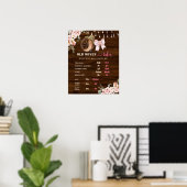 Poster Contes de bonnes femmes en bois rustique floral (Bureau à domicile)