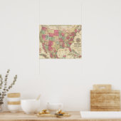 Poster Continent américain États-Unis (Cuisine)