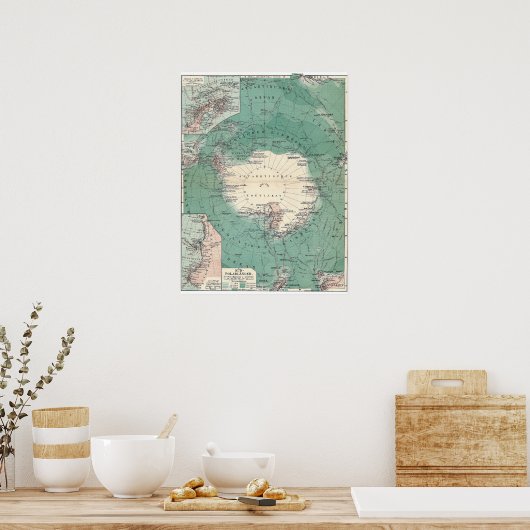 Poster Continent Antarctique (Cuisine)