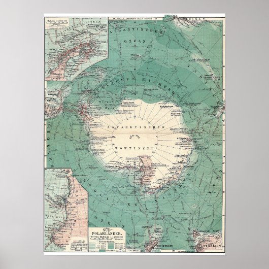 Poster Continent Antarctique (Devant)