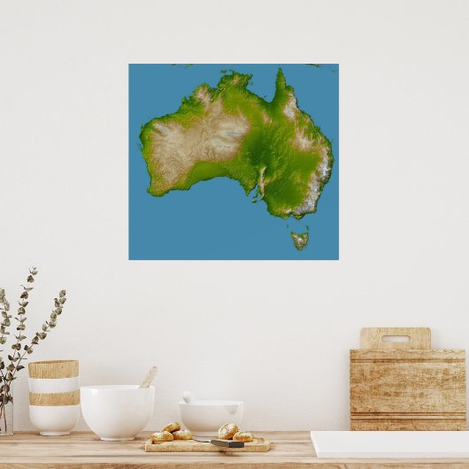 Poster Continent australien (Cuisine)