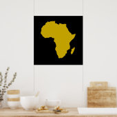 Poster "Continent de l'Afrique - Gras Or" (Cuisine)