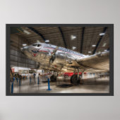 Poster Continental Airlines DC3 (Devant)