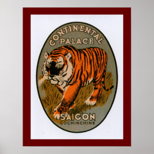 Poster Continental Palace Hotel Saigon (brown)