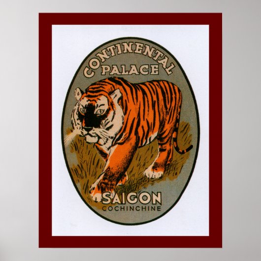 Poster Continental Palace Hotel Saigon (brown) (Devant)