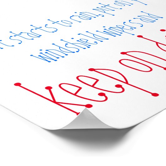 Poster Continuer à conduire mini devis (Coin)