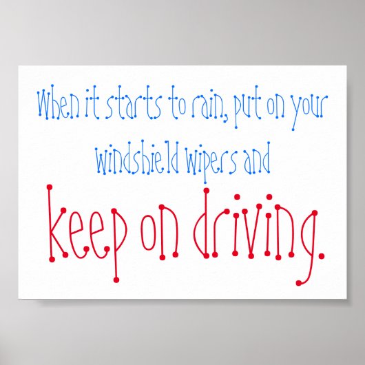 Poster Continuer à conduire mini devis (Devant)